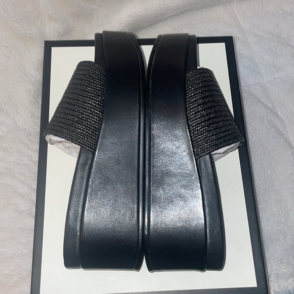 NWT J/SLIDES QUO Black Woven Wedge Sandal - Picture 13 of 15
